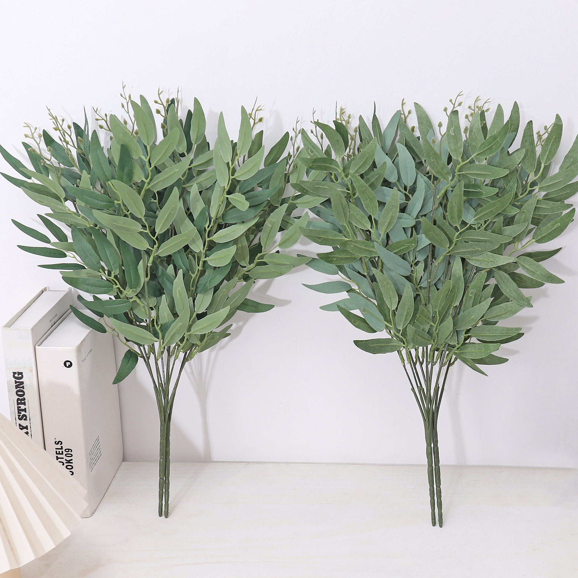 Palm Leaf Dried - Willow Leaves Artificial Green Plants Fake