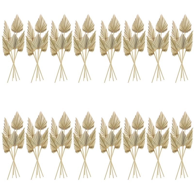 Palm Leaf Dried - 【ORNAMENT】80Pcs Boho Dried Palm Spears Leaves