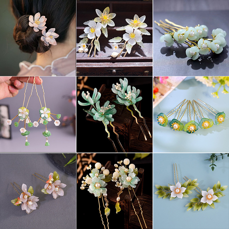 1Pair Vintage Hairpin Glazed F - Supply Florist reseña y precio