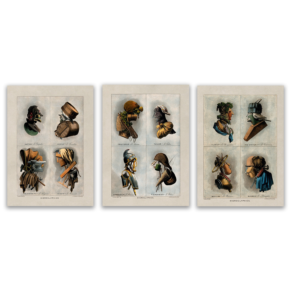 Composite portrait of old job  - Florist Job reseña y precio