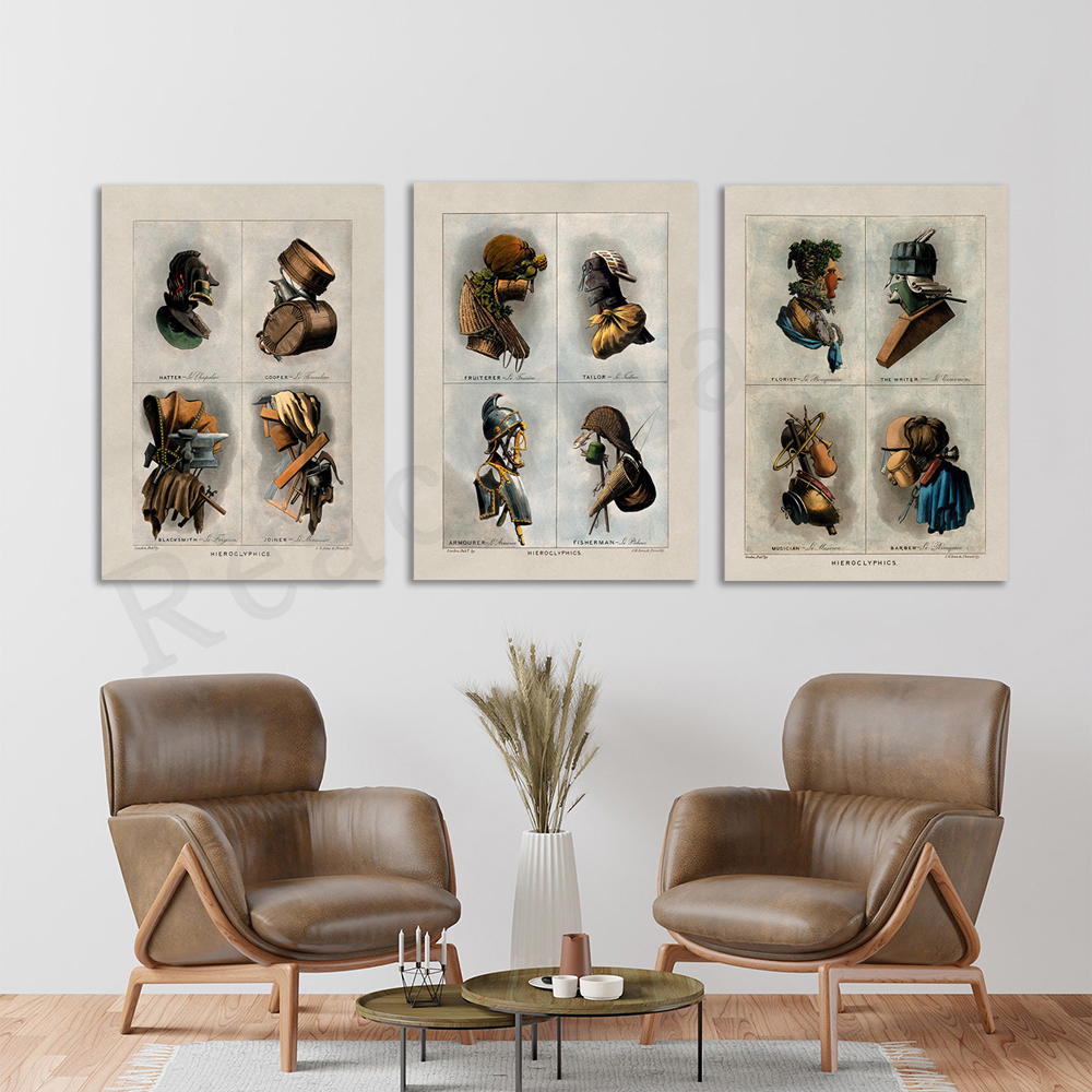 Composite portrait of old job  - Florist Job reseña y precio