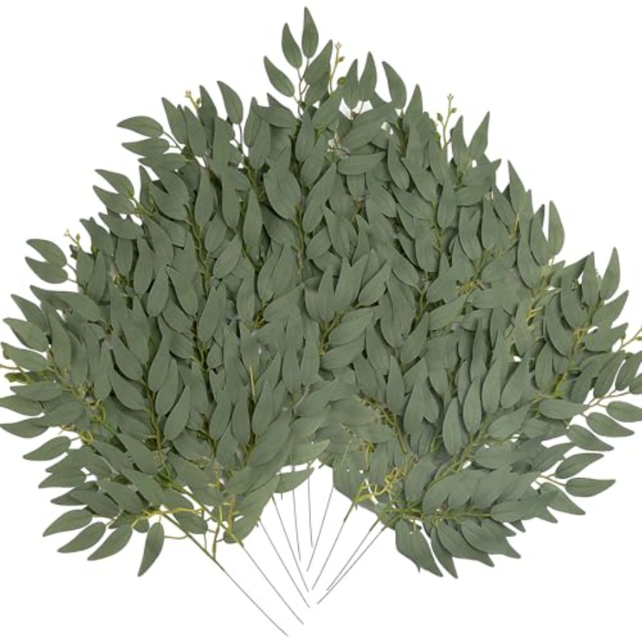 36pcs Artificial Italian Ruscu - Ruscus Stem Faux reseña y precio