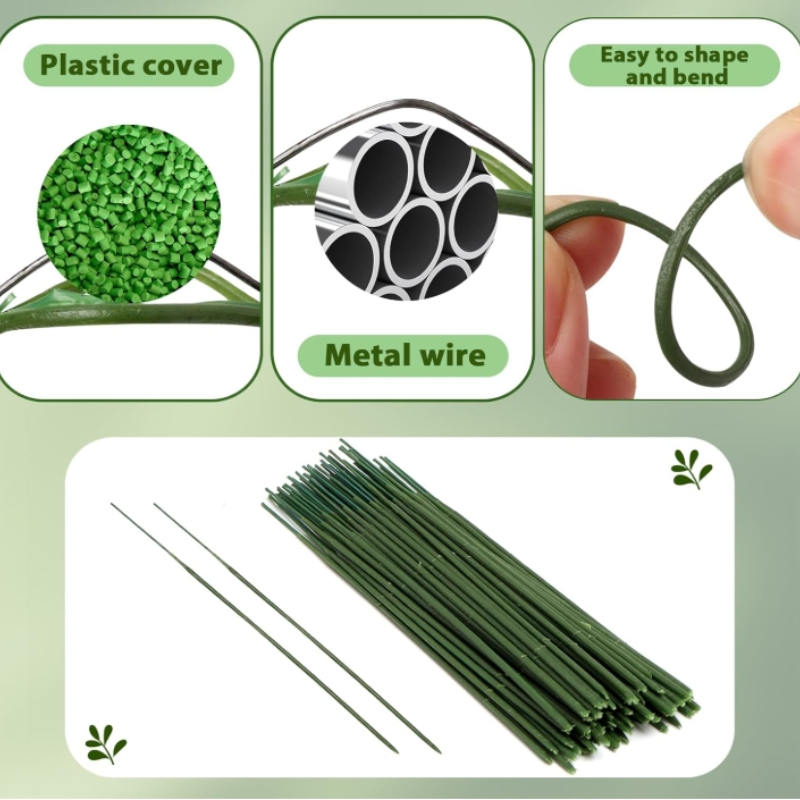 100 Pieces Floral Stem,Artific - Wire Stem Florist reseña y precio
