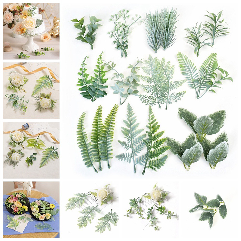 10Pcs Artificial Plants Leaf W - Palm Leaf Dried reseña y precio
