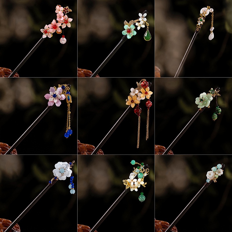 1Pc Wooden Hairpin Headdress f - Supply Florist reseña y precio