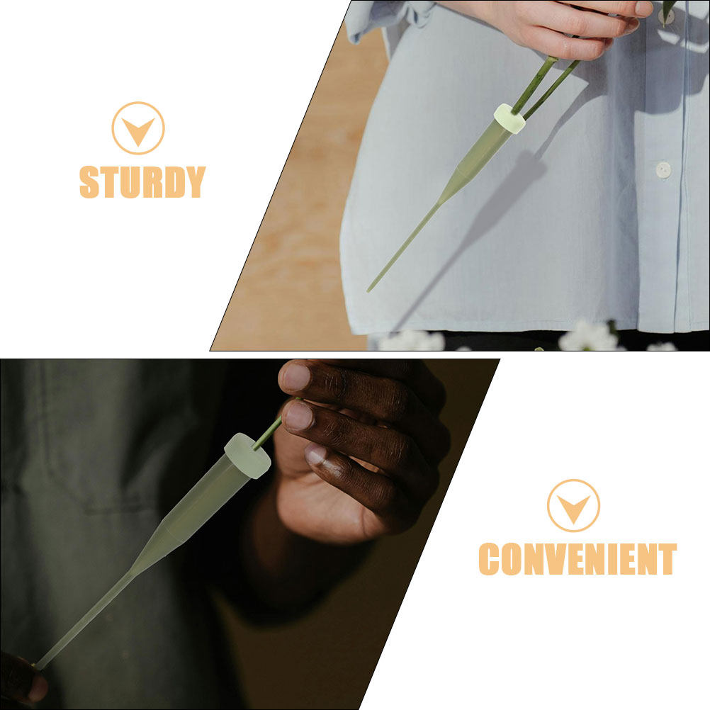 100Pcs Clear Plastic Floral Wa - Stem Extender Tube reseña y precio