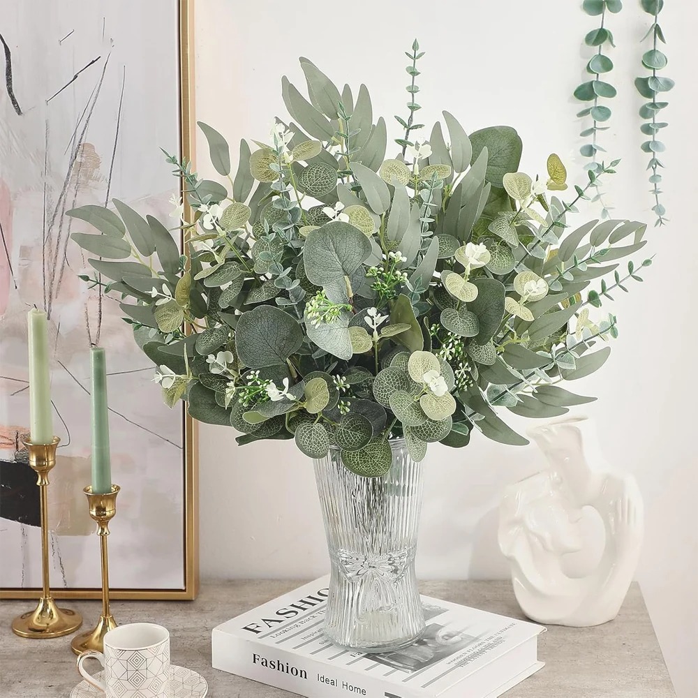 20pcs Eucalyptus Leaves Stems  - Palm Leaf Dried reseña y precio