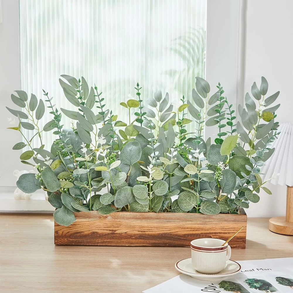 20pcs Eucalyptus Leaves Stems  - Palm Leaf Dried reseña y precio