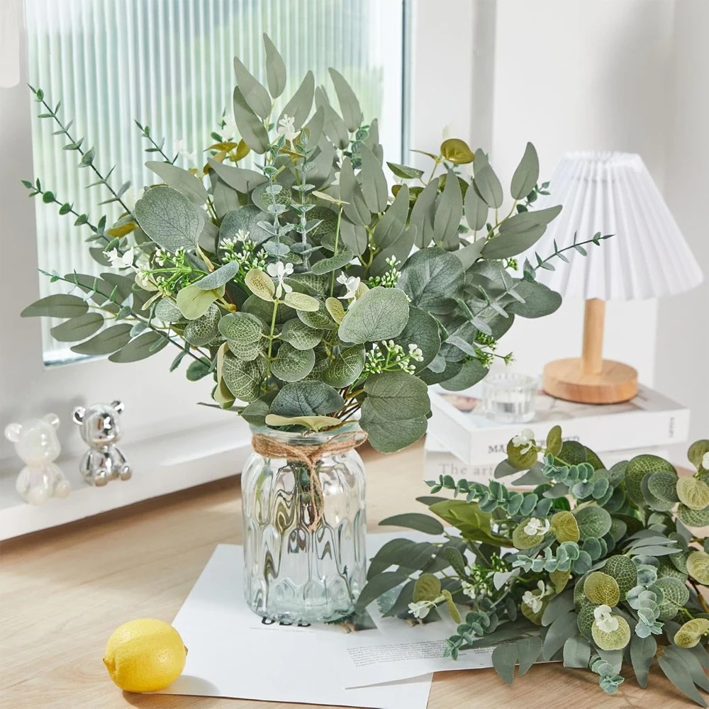 20pcs Eucalyptus Leaves Stems  - Palm Leaf Dried reseña y precio