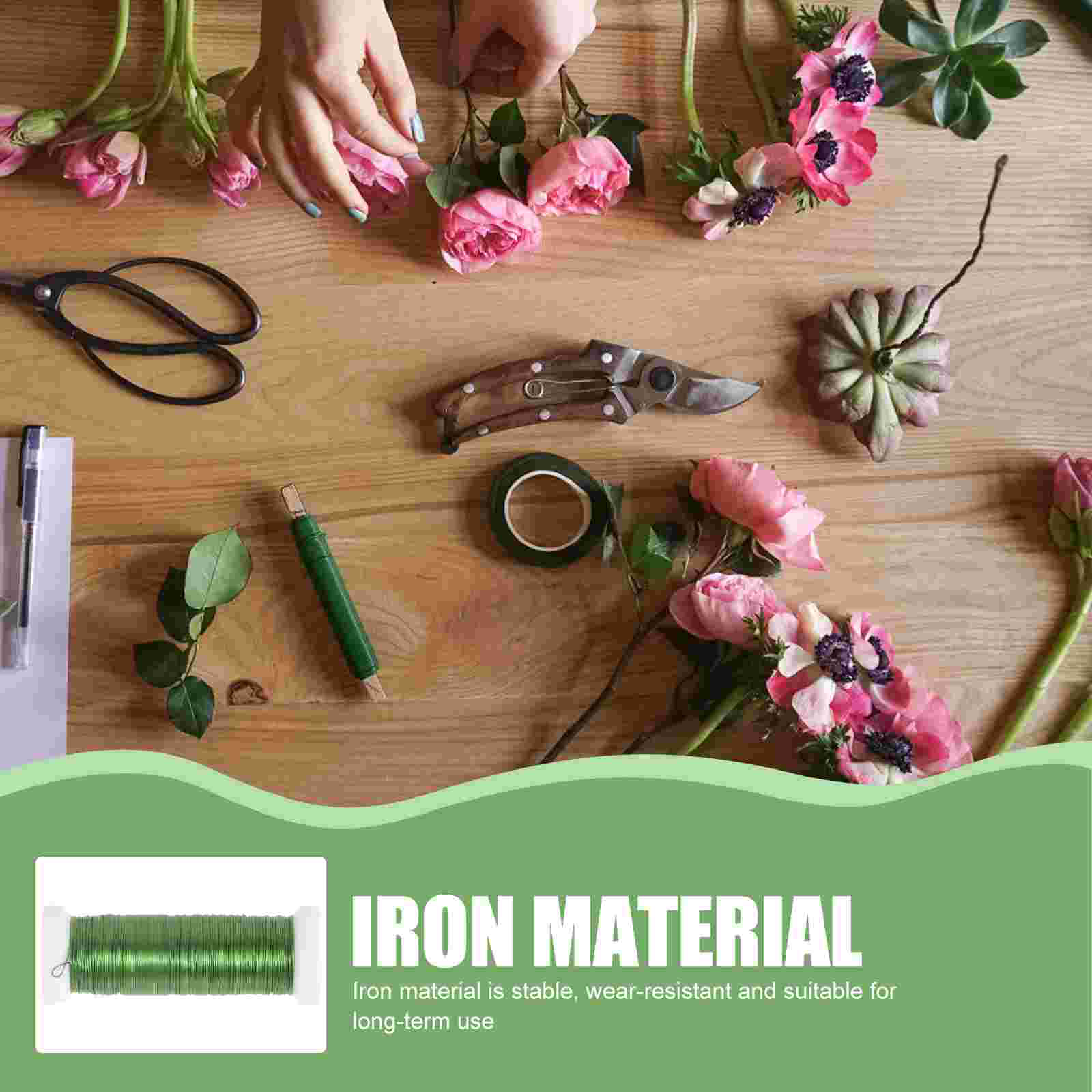 2 Rolls Wrapped Floral Stem Wi - Wire Stem Florist reseña y precio