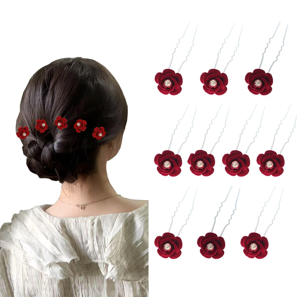 10Pcs Rose Hair Accessories We - Supply Florist reseña y precio