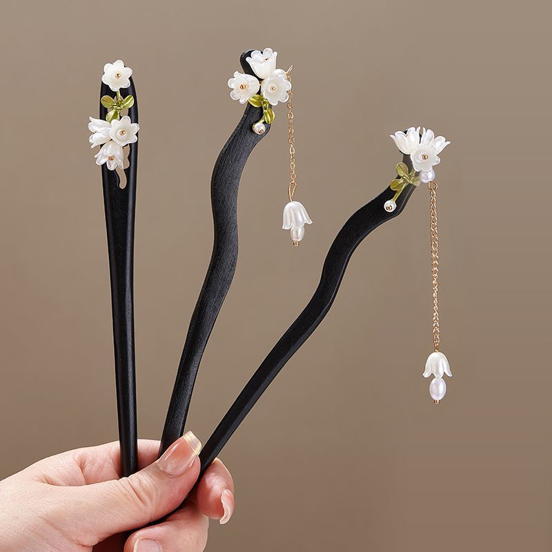 Wooden Flower Hairpin Vintage  - Supply Florist reseña y precio