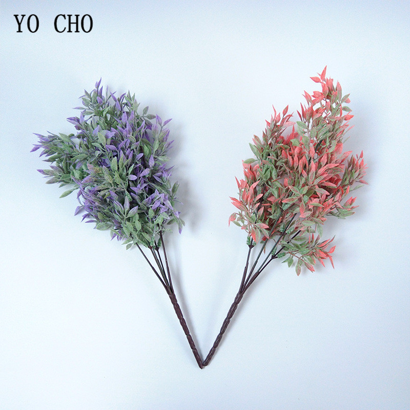 YO CHO Artificial Flowers 5for - Palm Leaf Dried reseña y precio