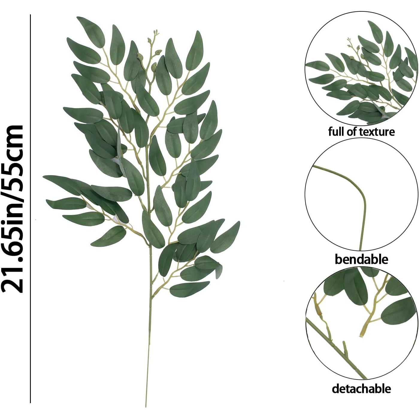 24Pcs Artificial Italian Ruscu - Ruscus Stem Faux reseña y precio