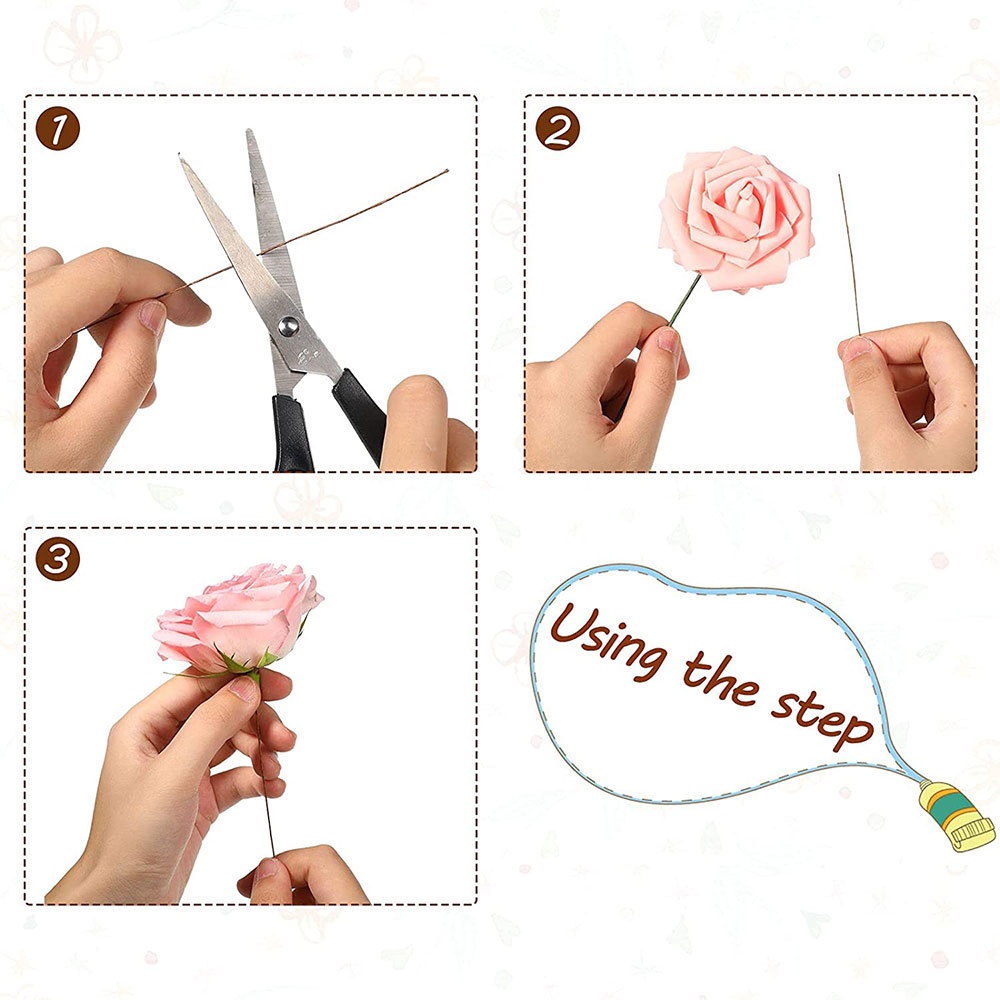 50pcs/lot 26# 0.45mm Floral St - Wire Stem Florist reseña y precio