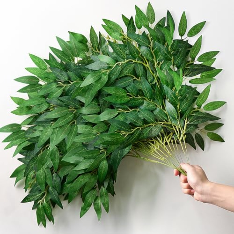 32Pcs Italian Ruscus Greenery  - Ruscus Stem Faux reseña y precio