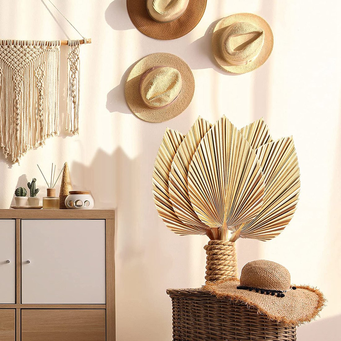 5Pcs Natural Dried Palm Leaves - Palm Leaf Dried reseña y precio