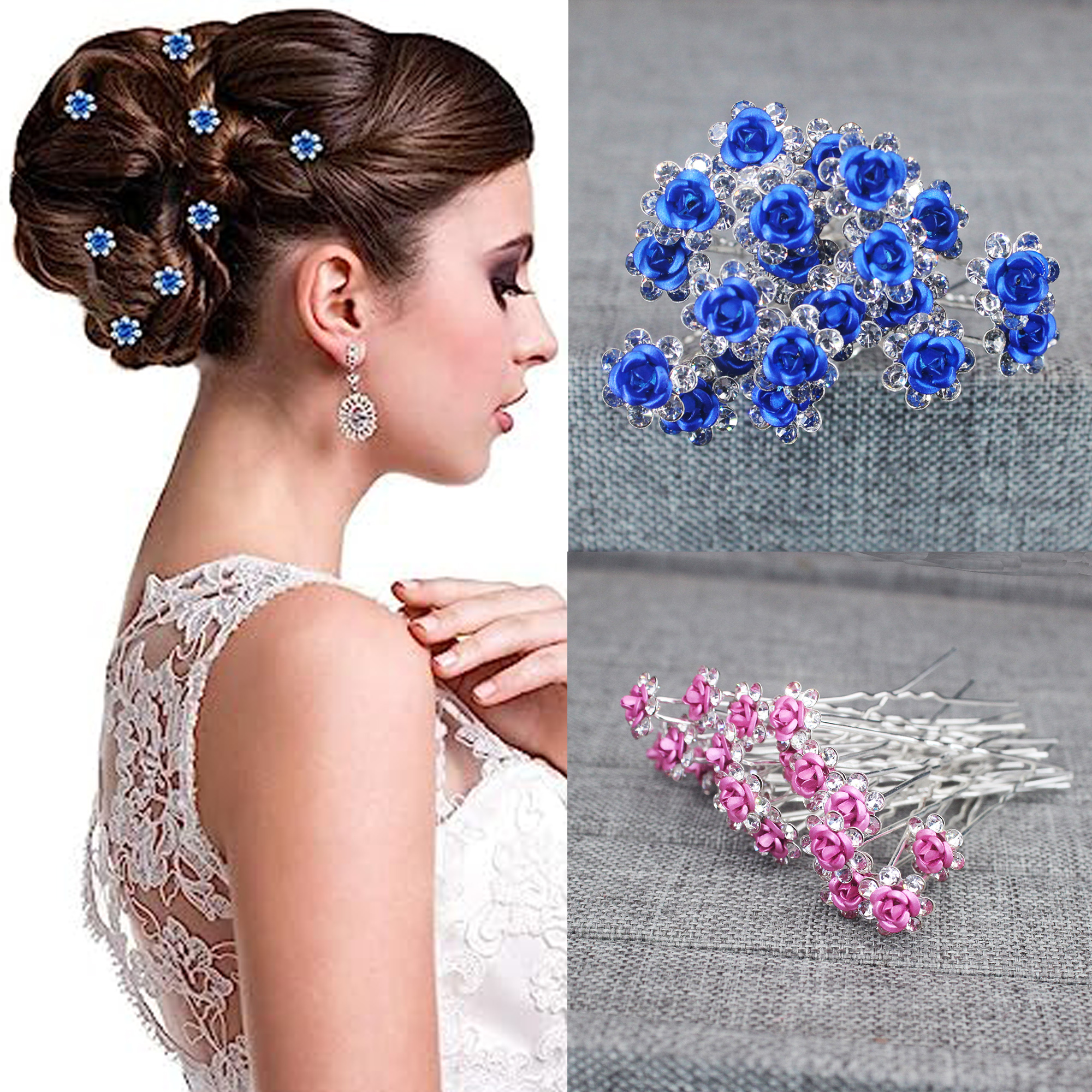 20PCS Rose Flower Rhinestone H - Supply Florist reseña y precio