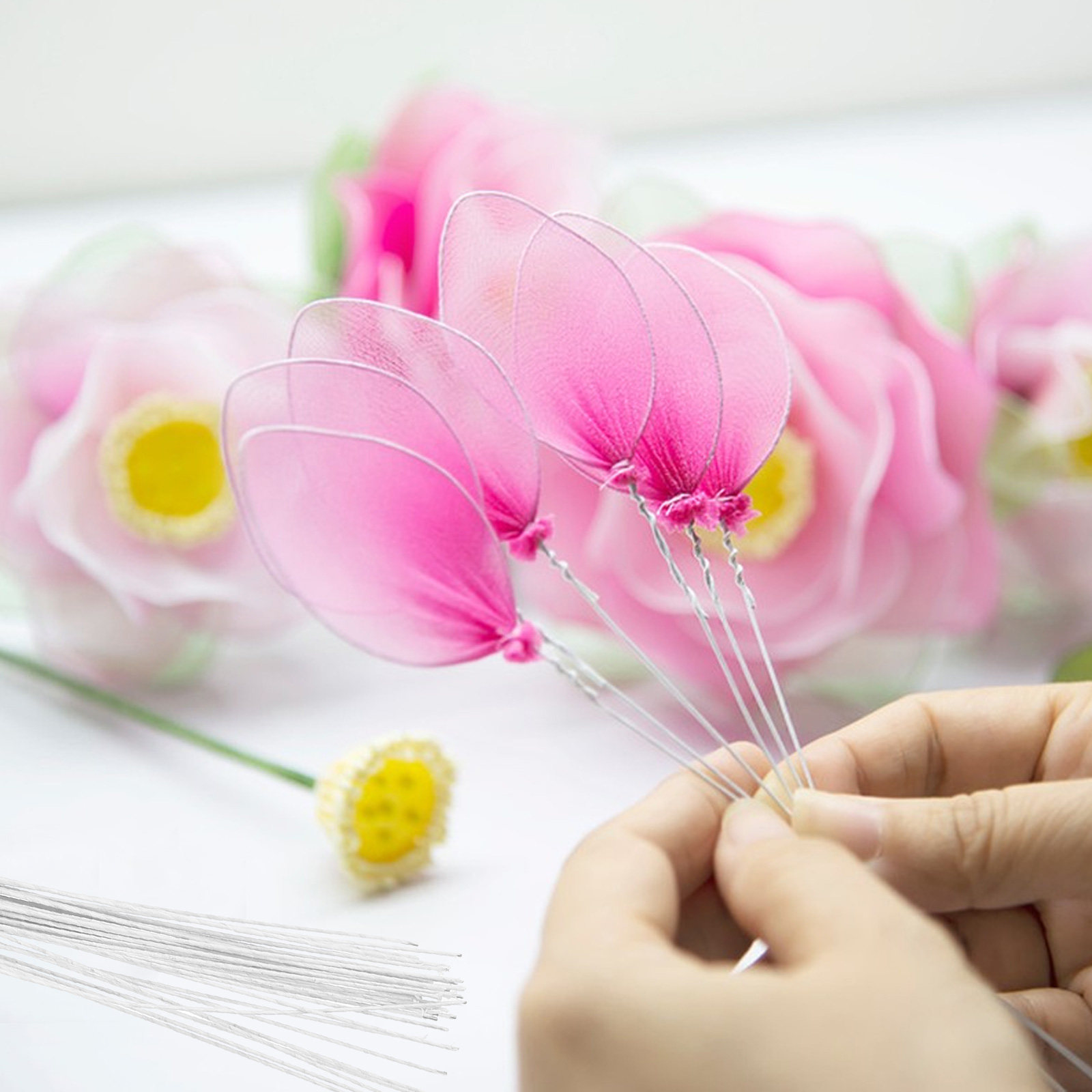 40Pcs Iron Wire Floral Stems S - Wire Stem Florist reseña y precio