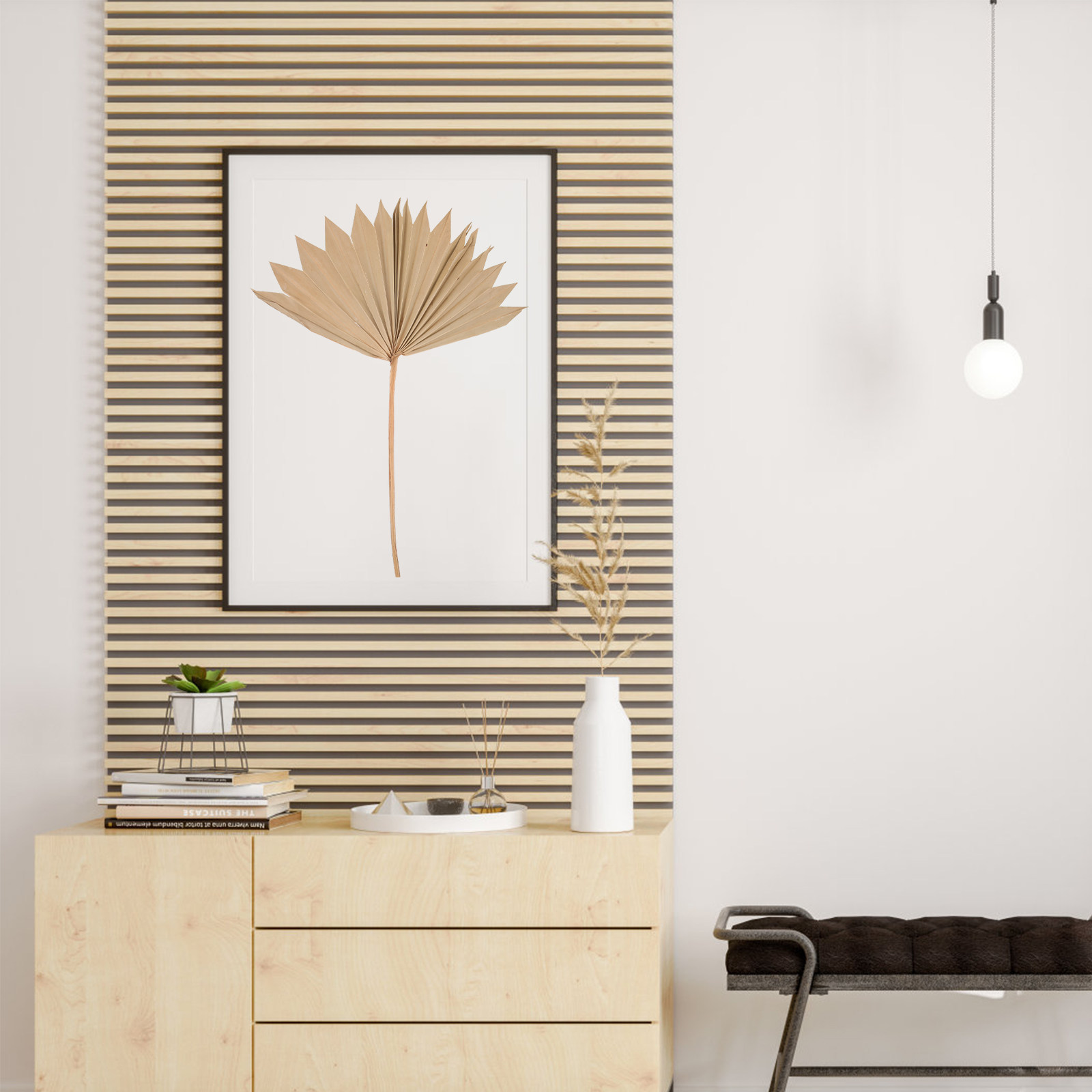 4Pcs Dried Palm Leaf Decor Nat - Palm Leaf Dried reseña y precio